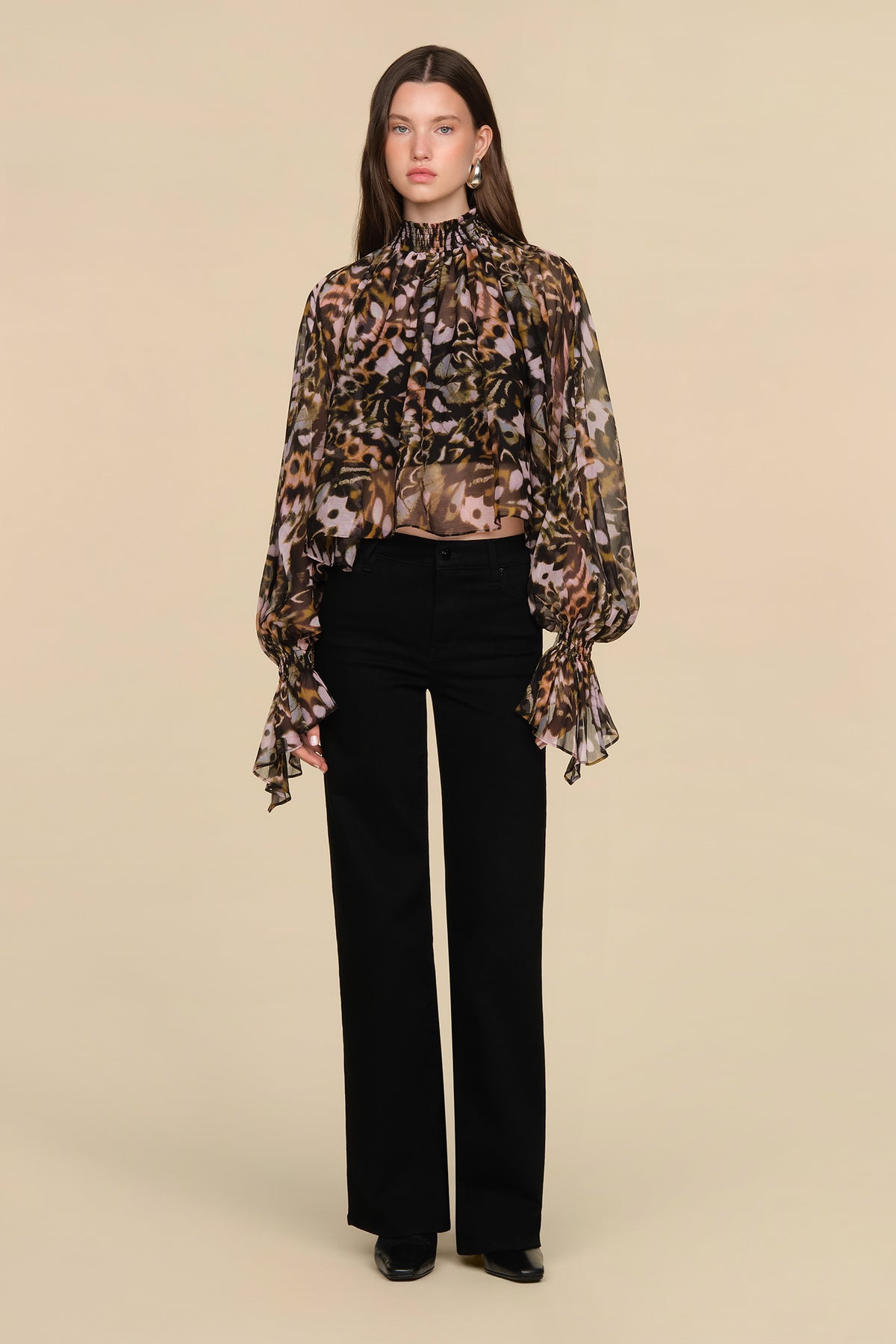 AMUR Kellen Chiffon Top