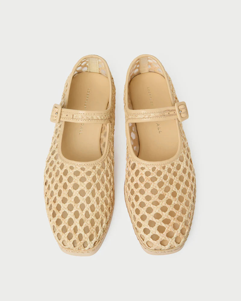 Loeffler Randall Rita Natural Netted Mary Jane