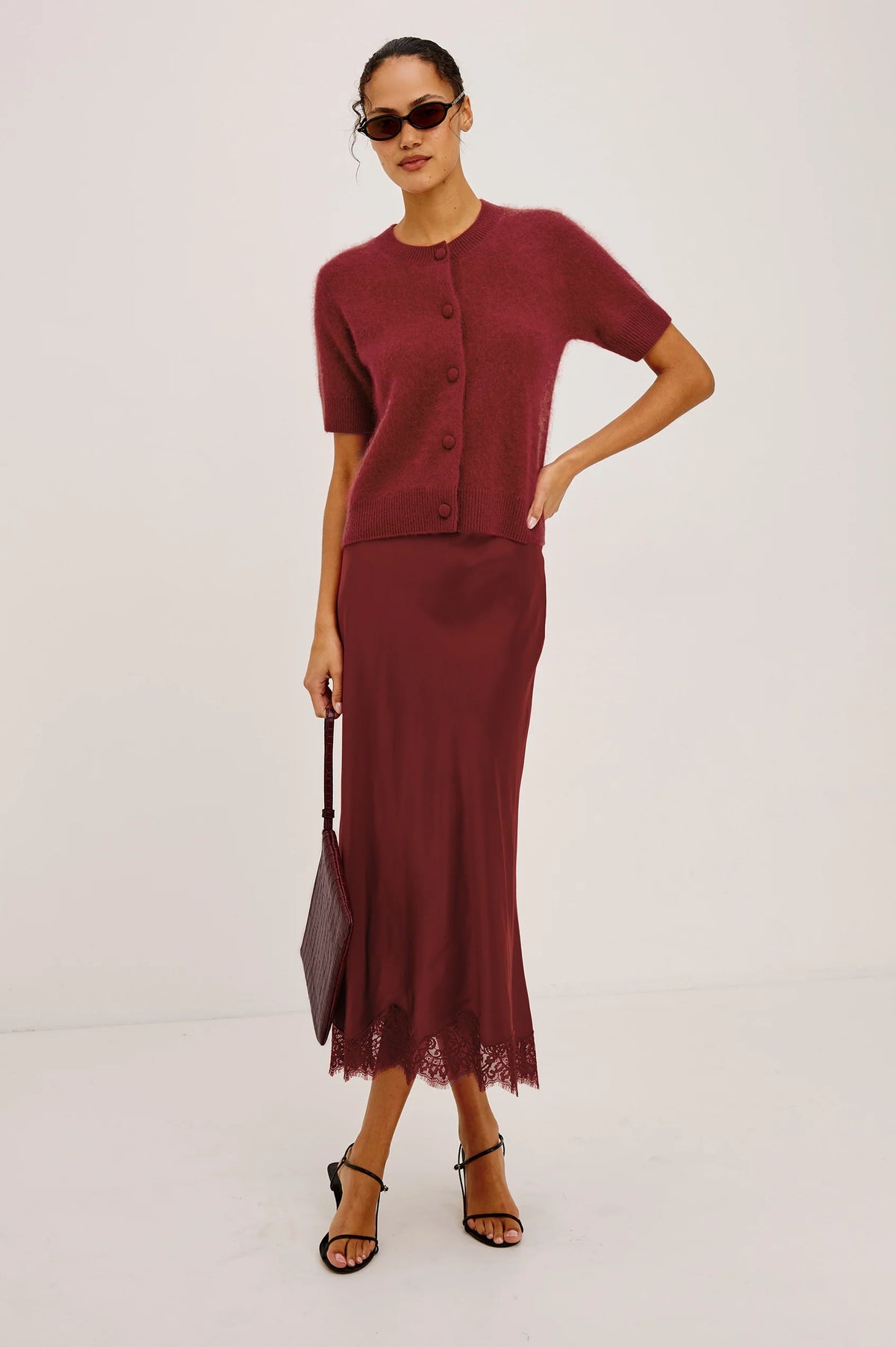 Rails Ebony Skirt - Crimson