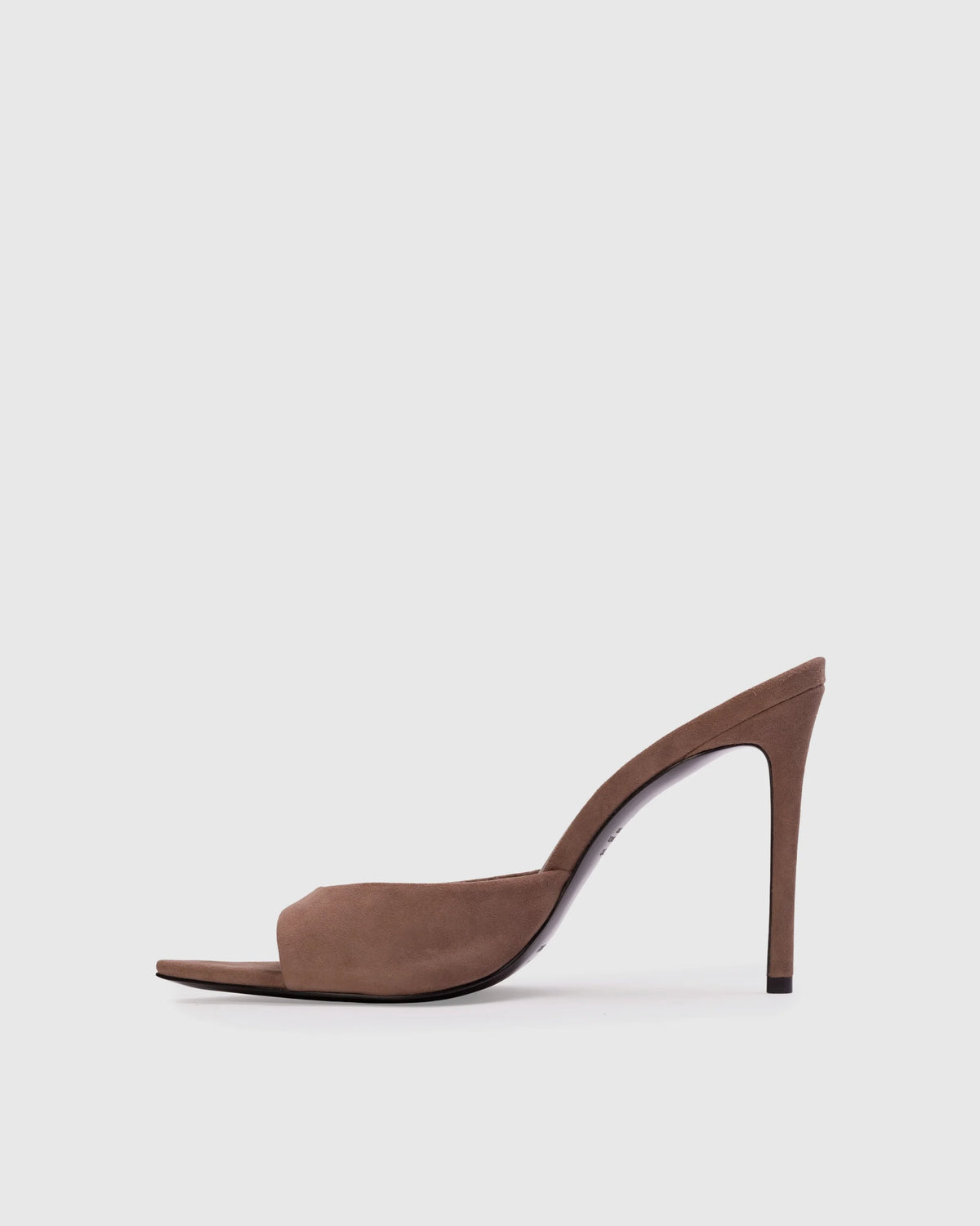 Black Suede Studio Brea 100 Mule - Taupe