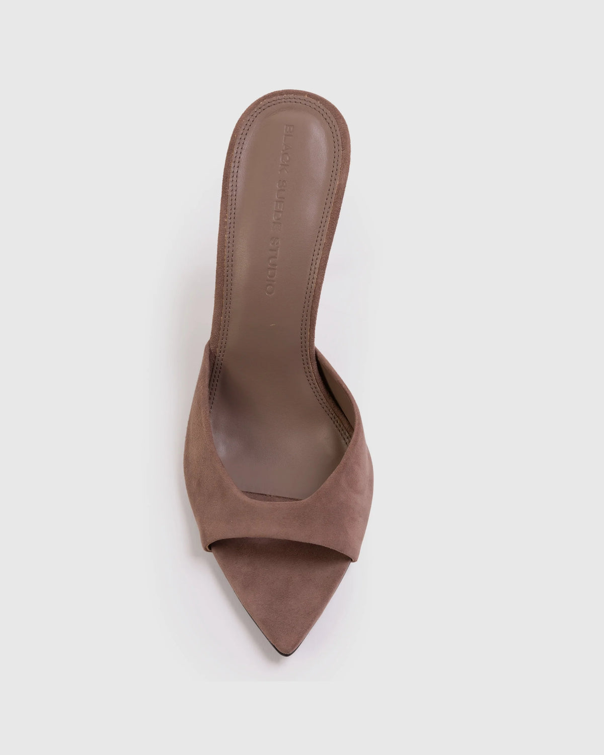 Black Suede Studio Brea 100 Mule - Taupe