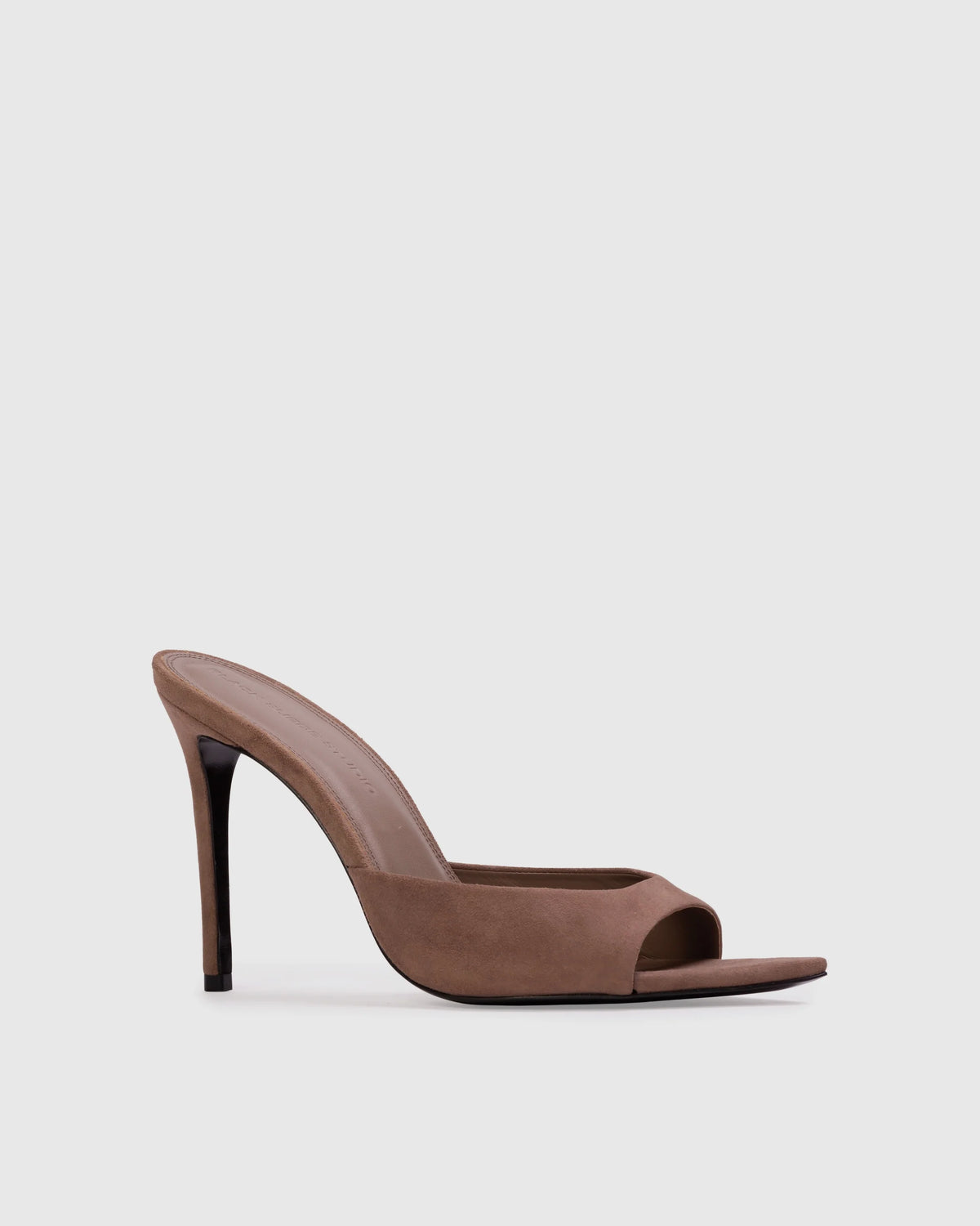 Black Suede Studio Brea 100 Mule - Taupe