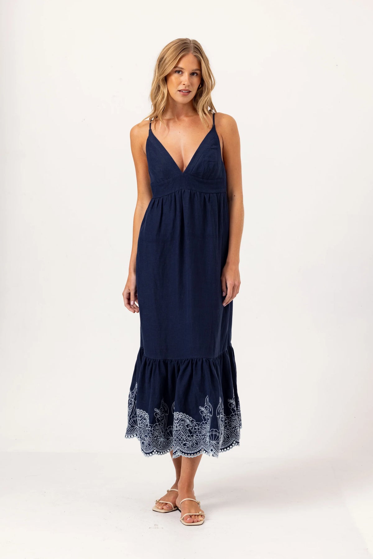 Sundays Ebroidered Felton Dress