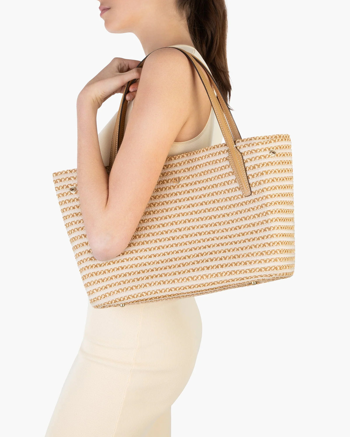 Eric Javits Squishee Isla Straw Bag - Peanut