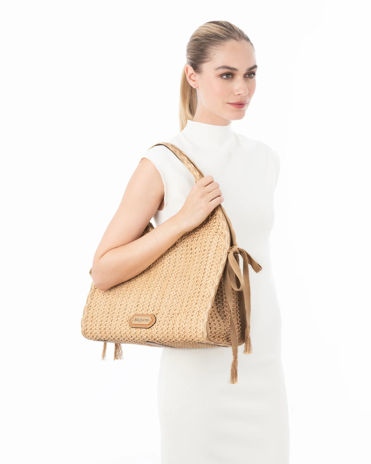 Eric Javits Sweetie Raffia Bag - Peanut