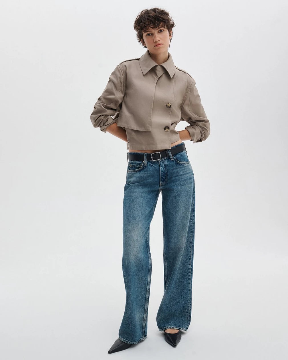 rag&bone Saige Relaxed Straight Jeans - Echo