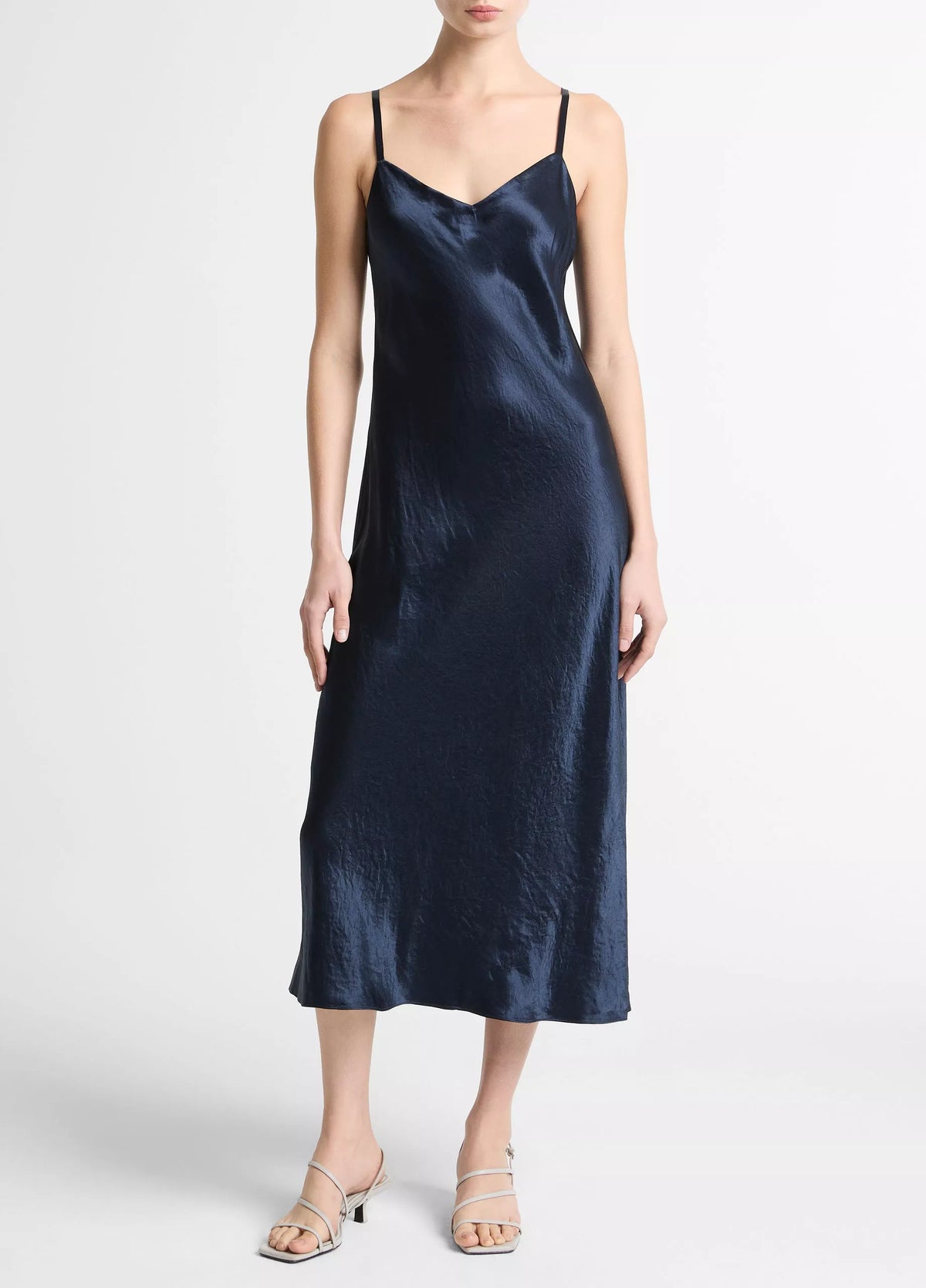 Satin Slip Dress - Midnight