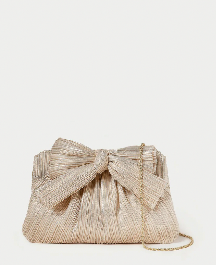 Loeffler Randall Rayne Bow Clutch - Platinum