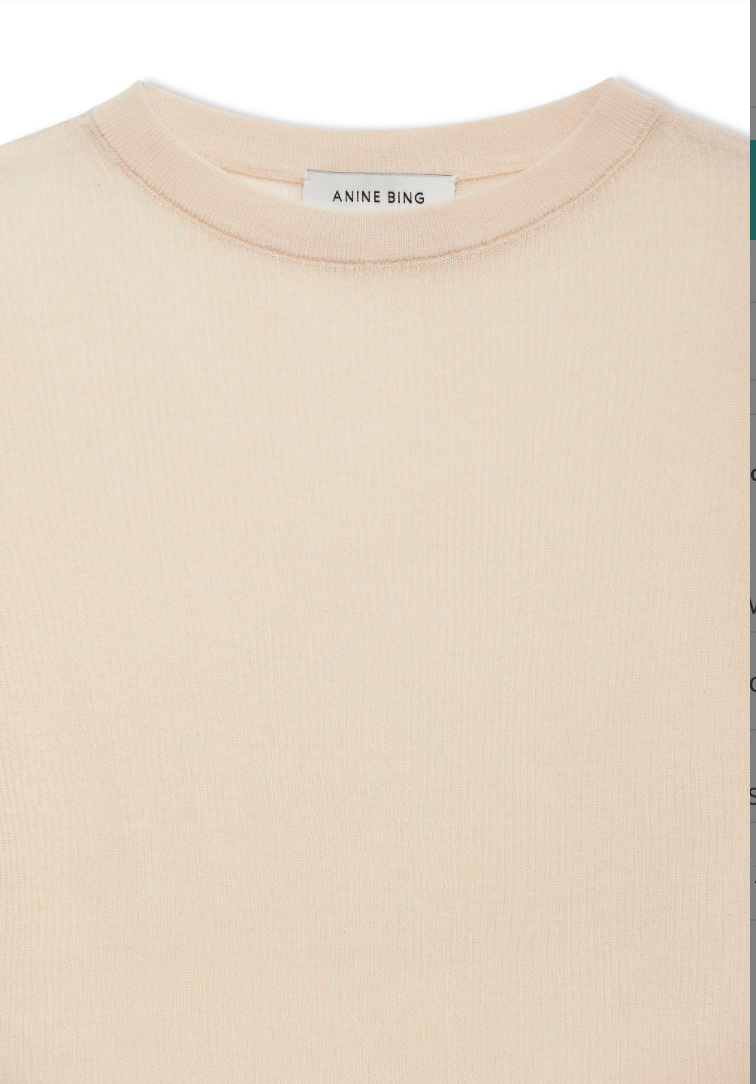 Anine Bing Tiana Long Sleeve - Ecru