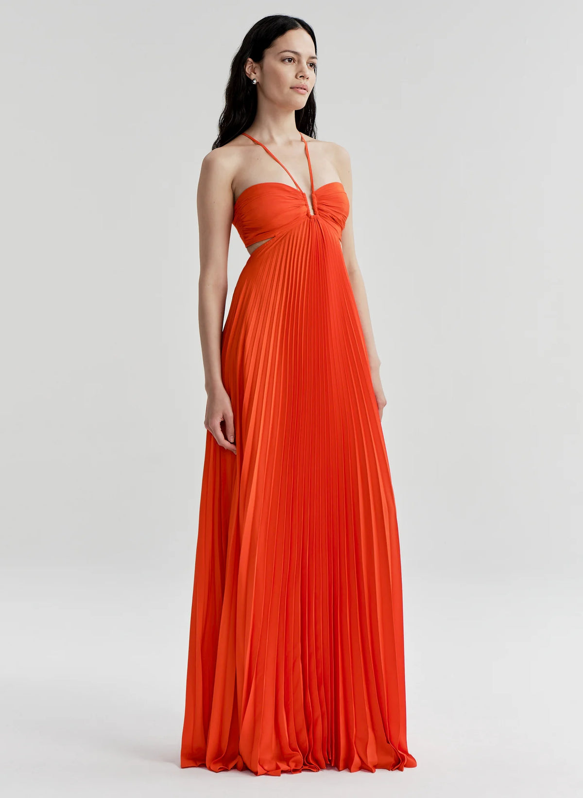 ALC Moira Pleated Maxi Dress - Poppy