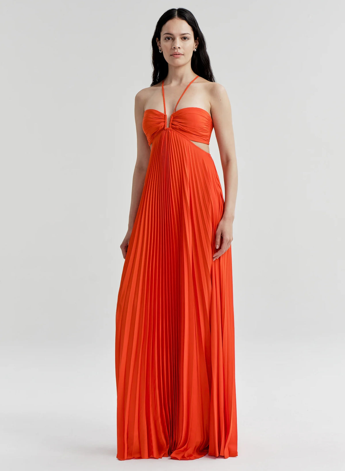 ALC Moira Pleated Maxi Dress - Poppy