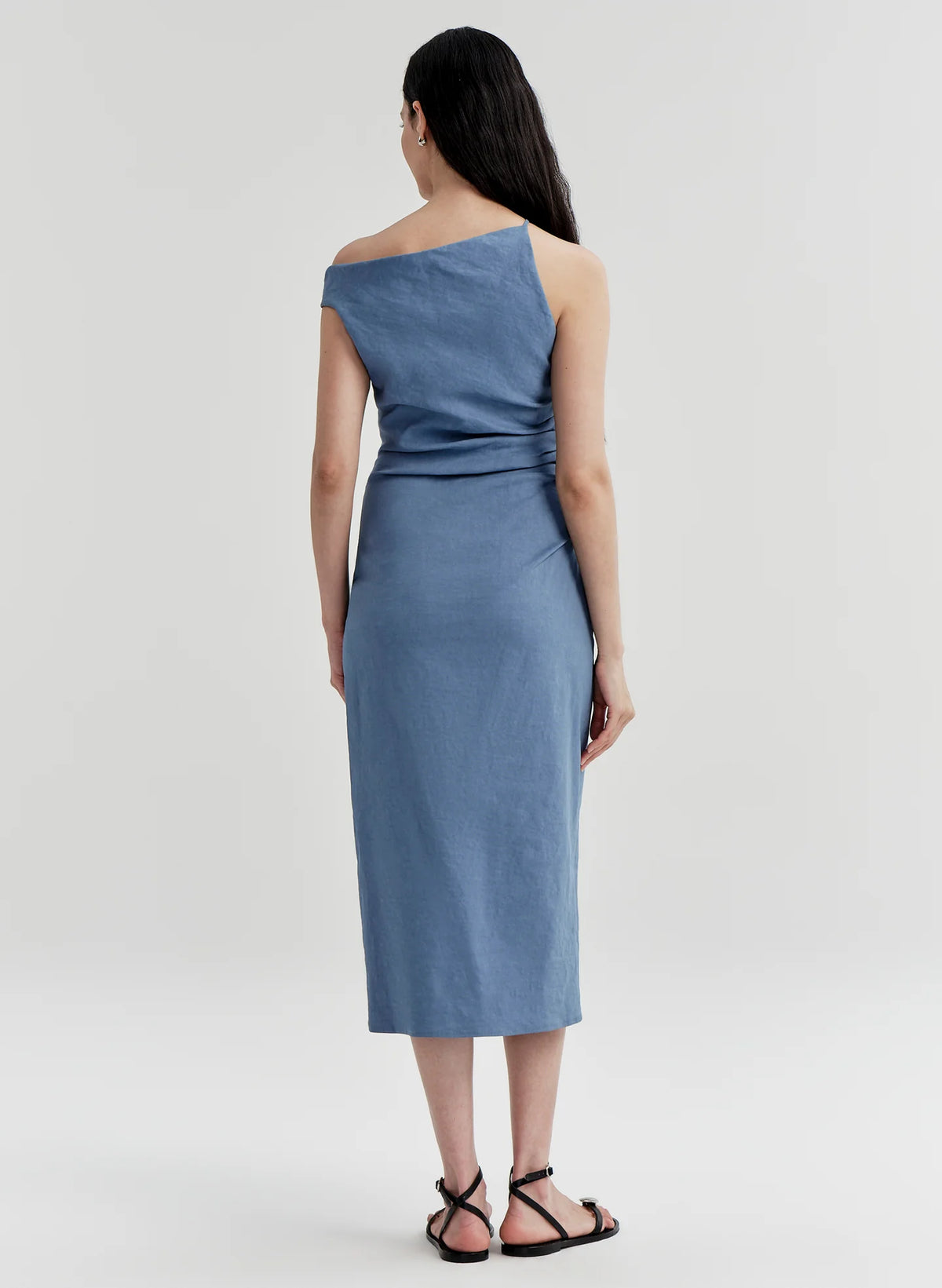 ALC Lyra Linen Midi Dress - Dusk Blue