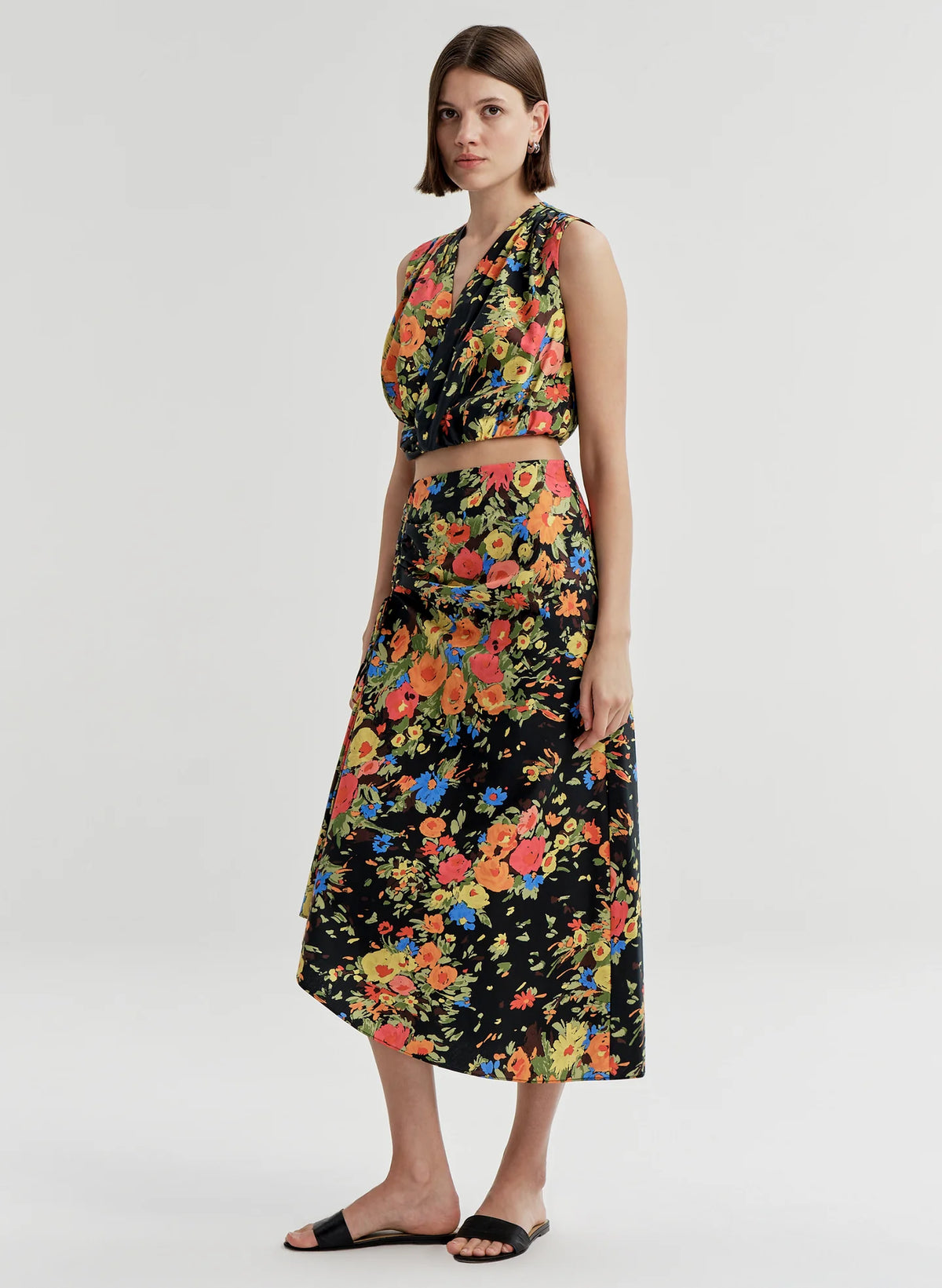 ALC Naomi Skirt - Black/Persimmon