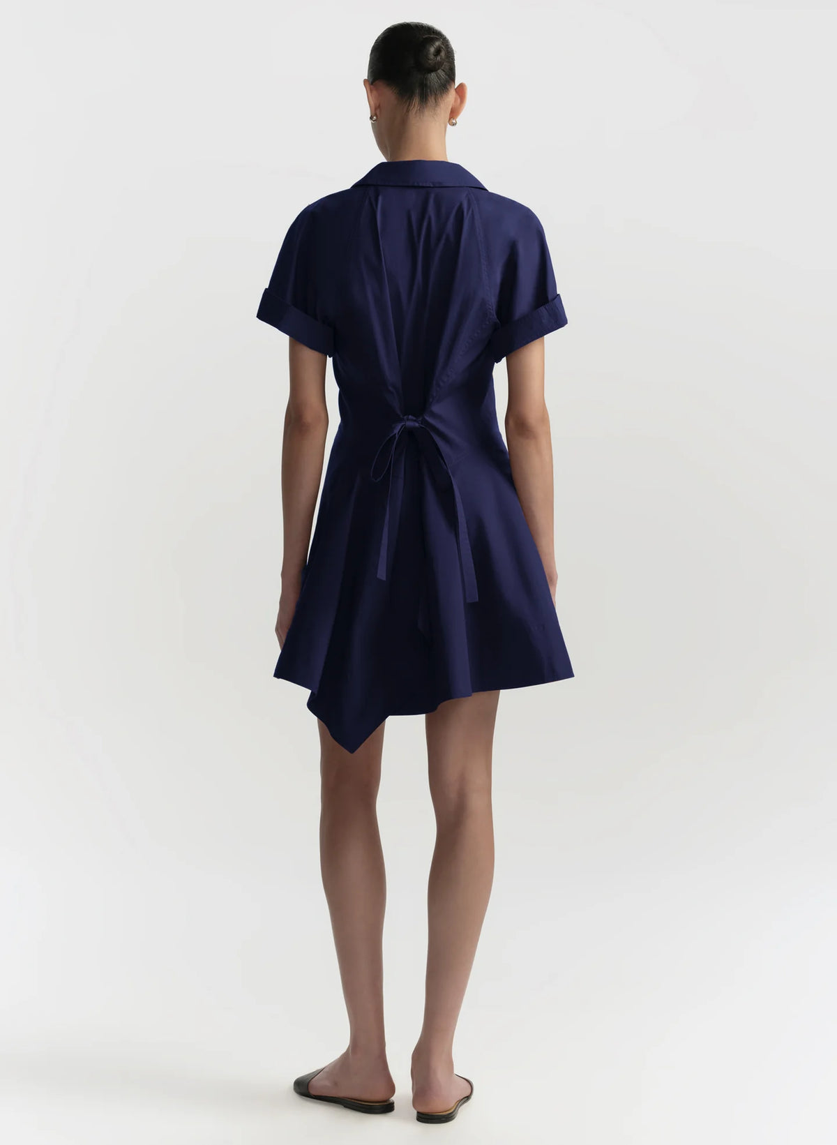 ALC Julie Cotton Mini Shirtdress - Navy
