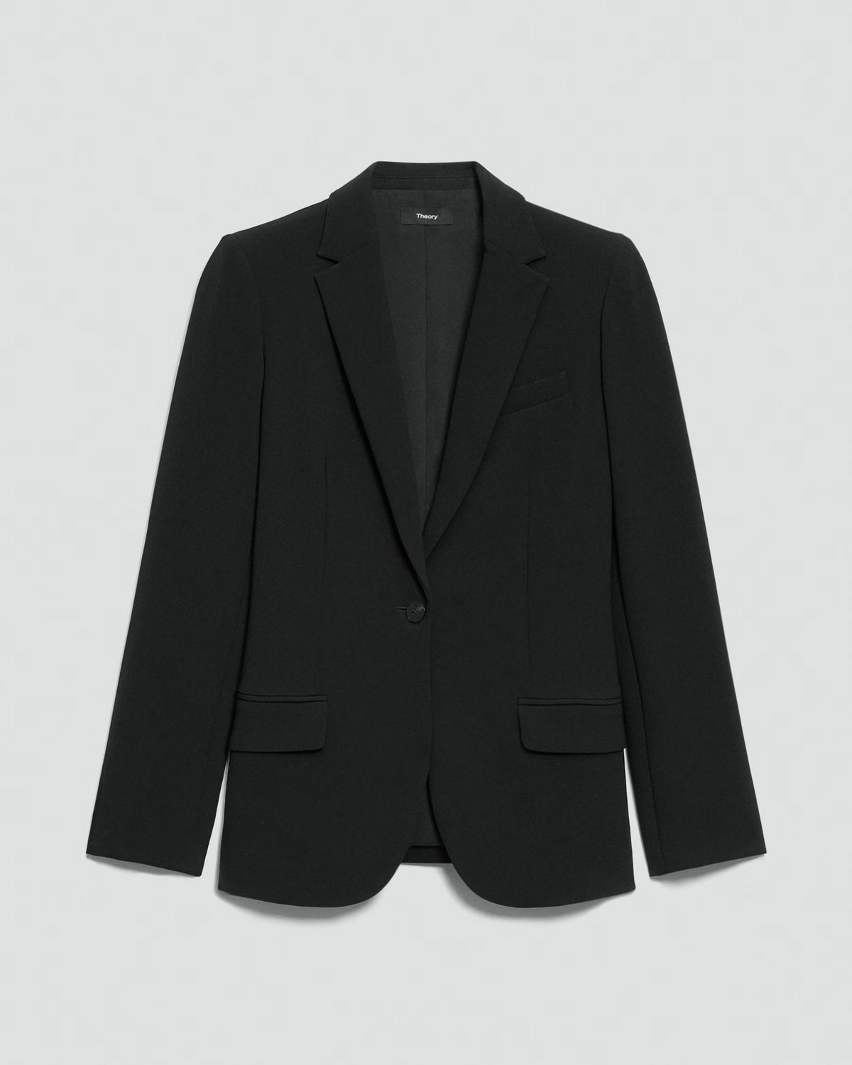 Theory Staple Blazer in Admiral Crepe - Black
