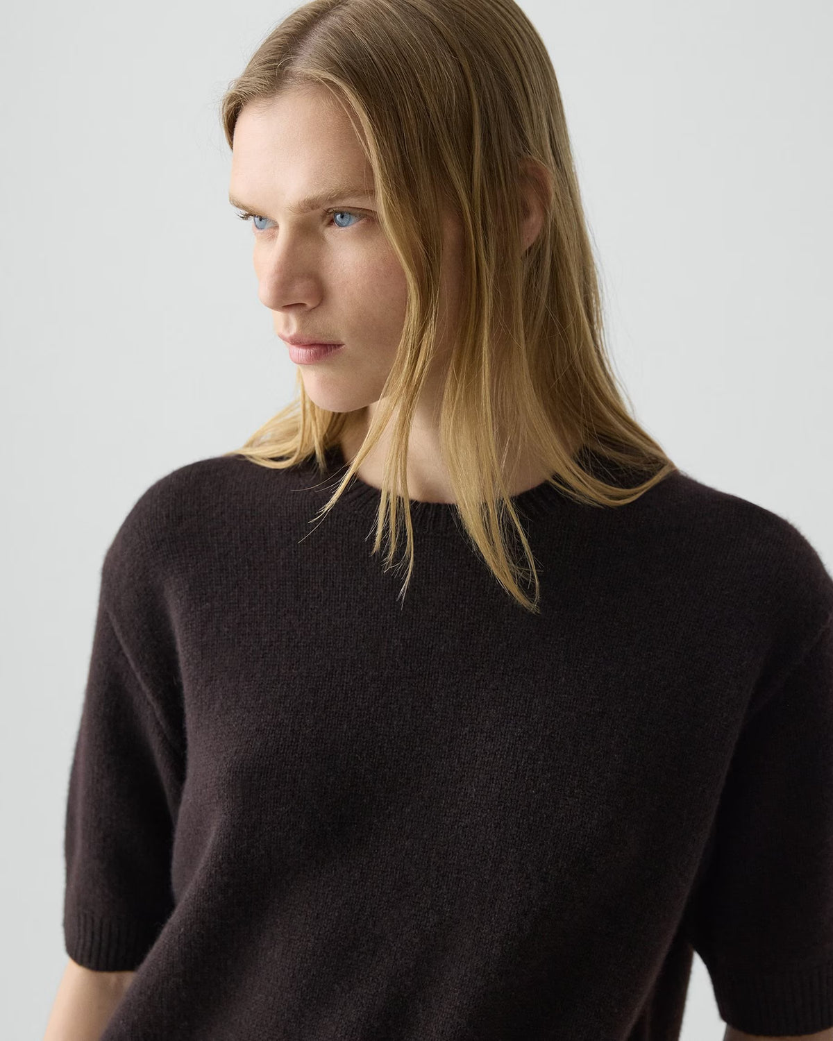 Cropped Tee in Cashmere