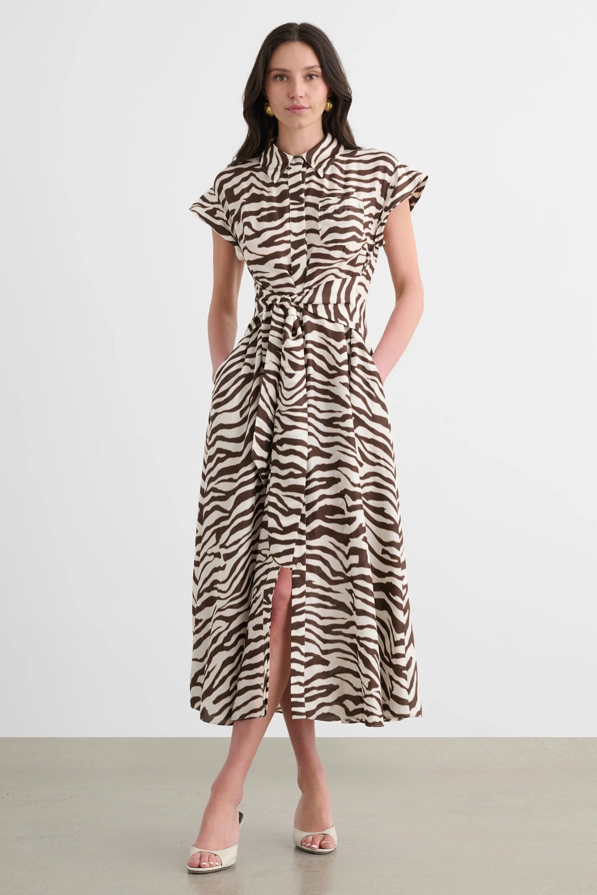Toccin Serena Rolled Sleeve Dress