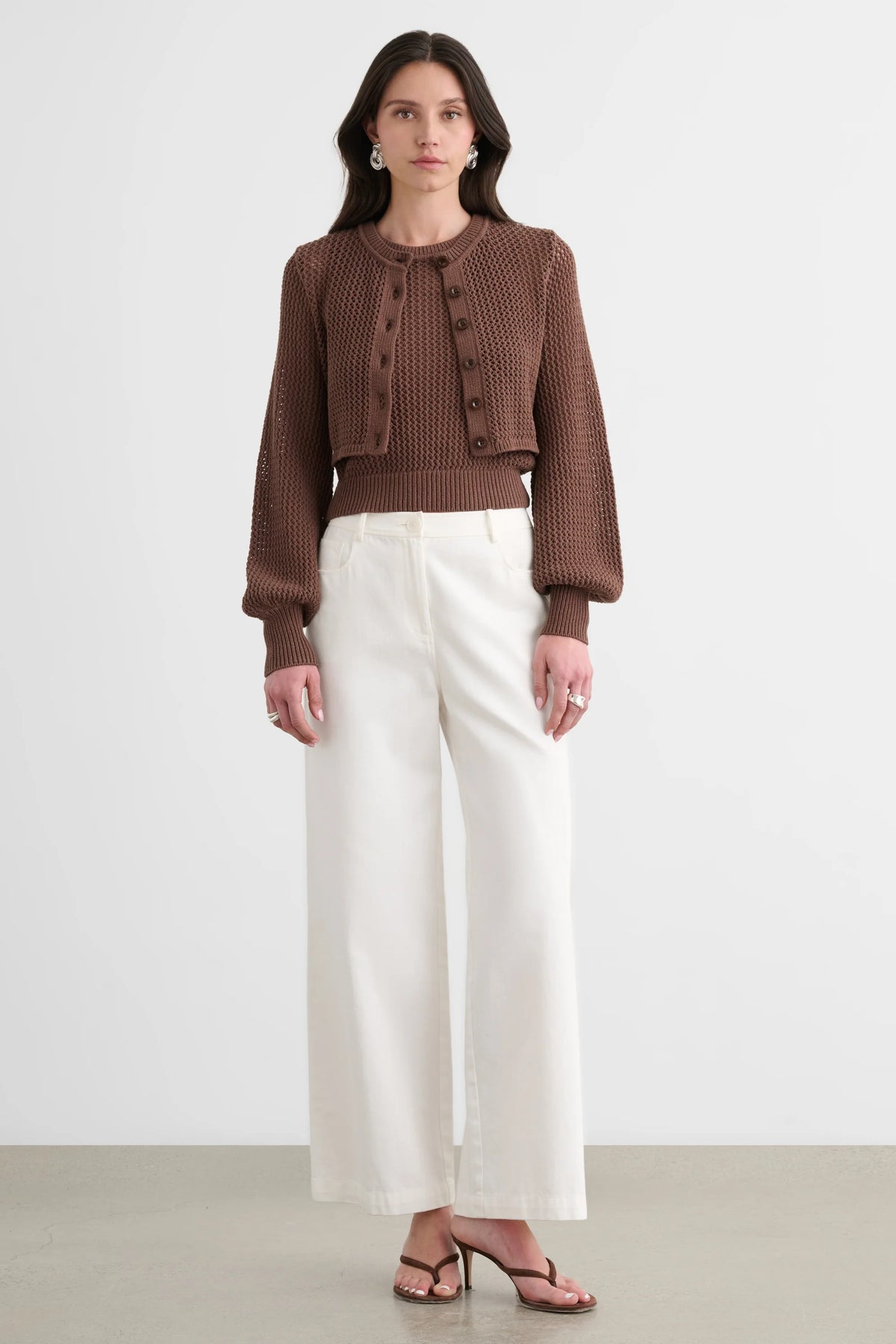 Toccin Tori Blouson Sleeve Cardigan