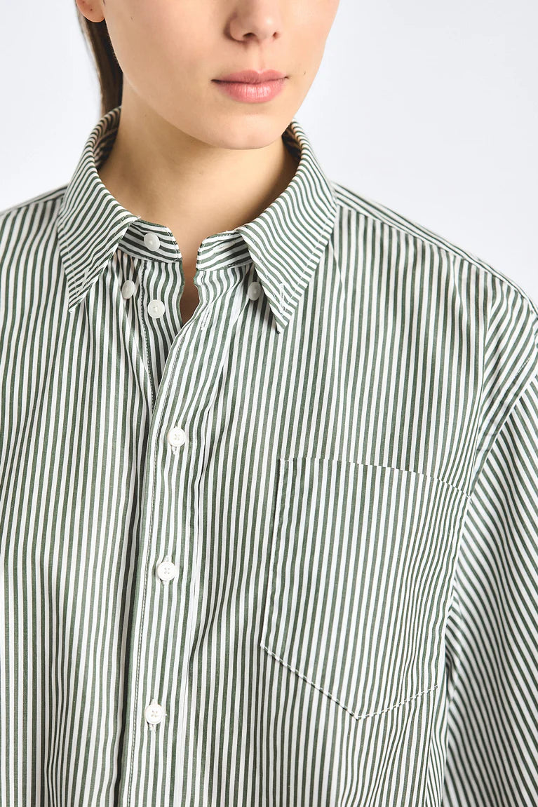 Derek Lam Ember Cropped Button Down Shirt
