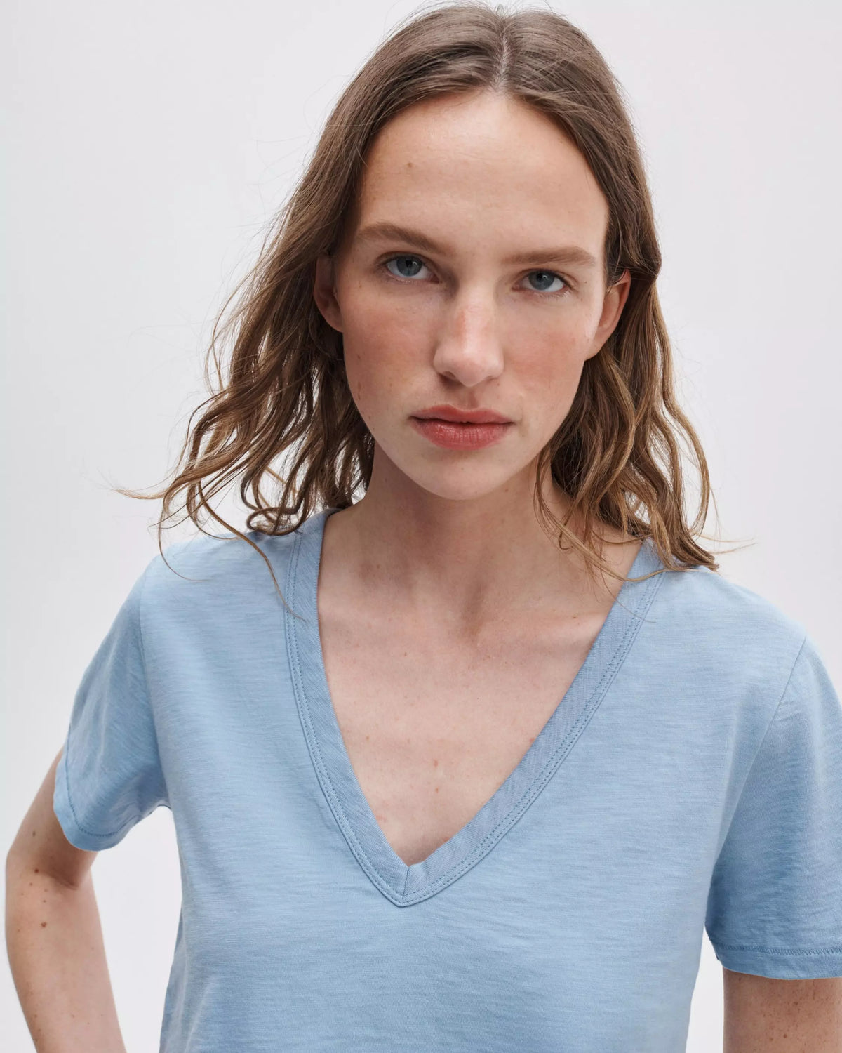 rag&bone Slub Vee - Haze Blue
