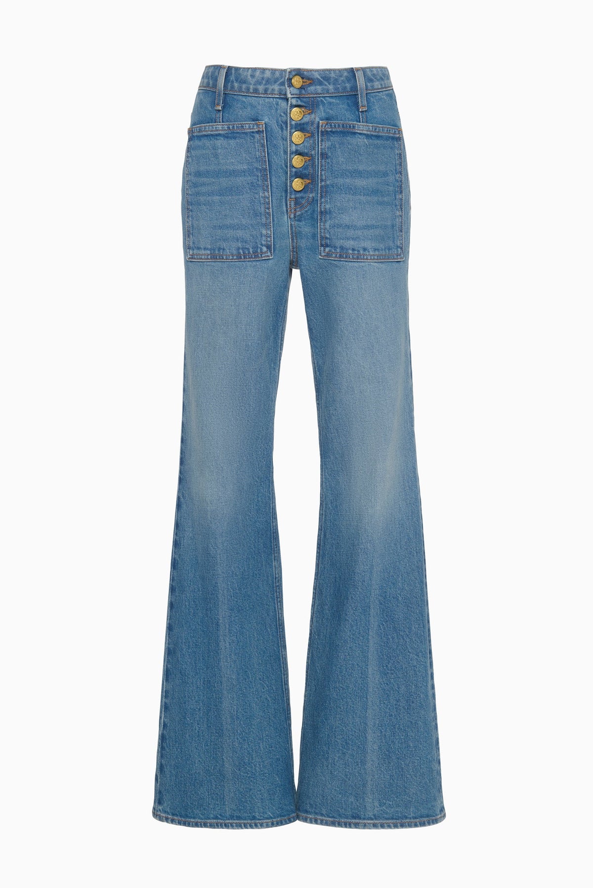 Ulla Johnson The Stretch Lou Kick Flare Jean - Danube
