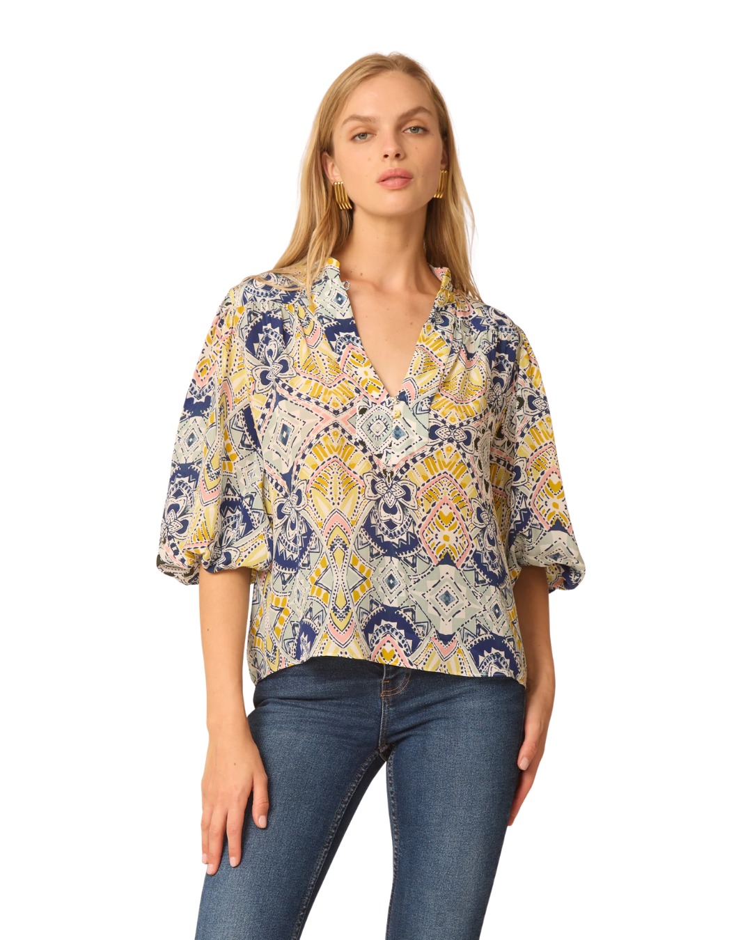 Gilner Farrar Bethany Blouse - Aztec Print