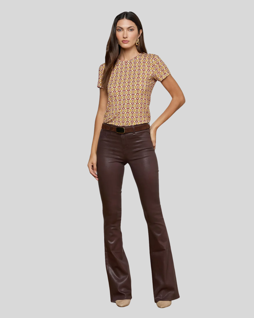 L'Agence Marty Coated Flare Jean