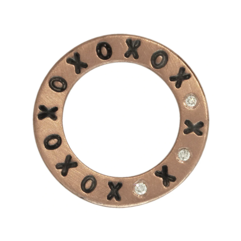Mini Rose Gold Open Circle - XOXO
