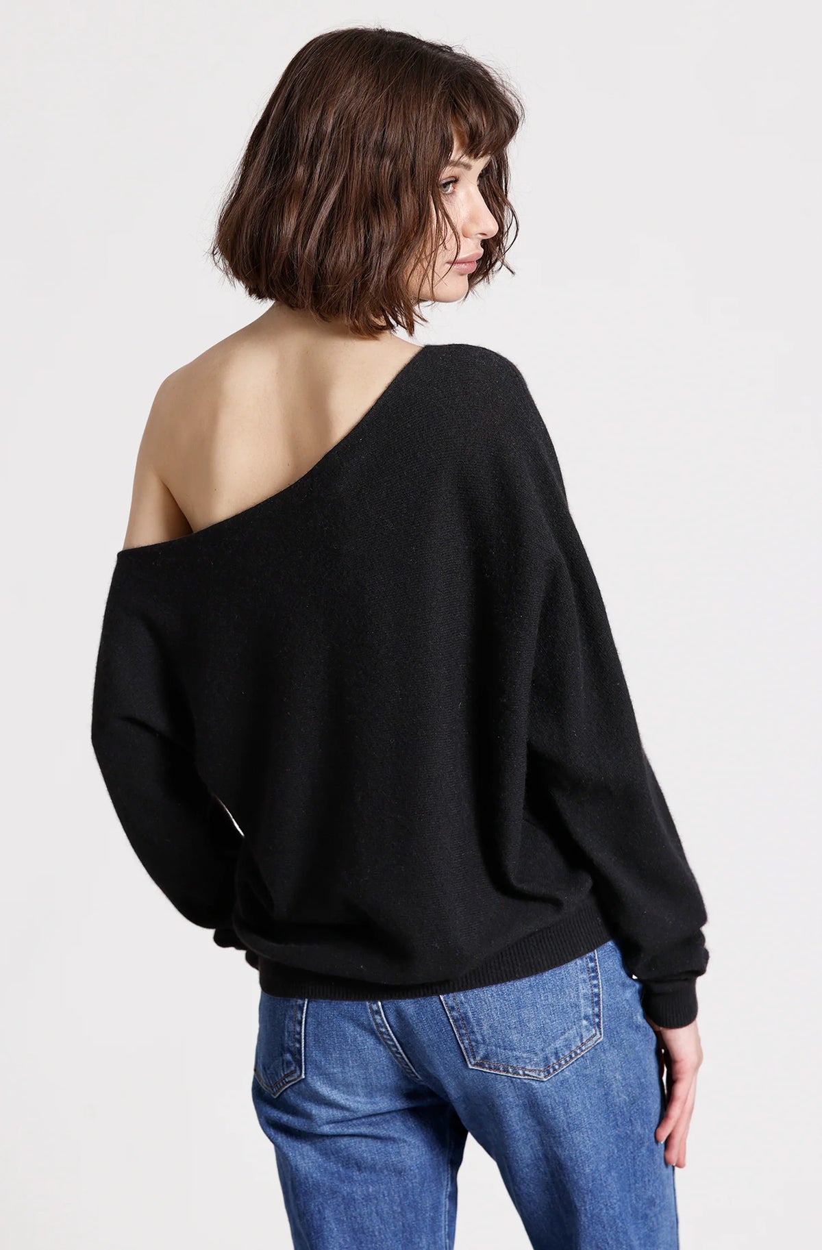 Minnie Rose Off the Shoulder Top - Black