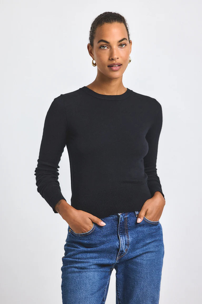 Derek Lam Alizee Long Sleeve Crew Neck Sweater