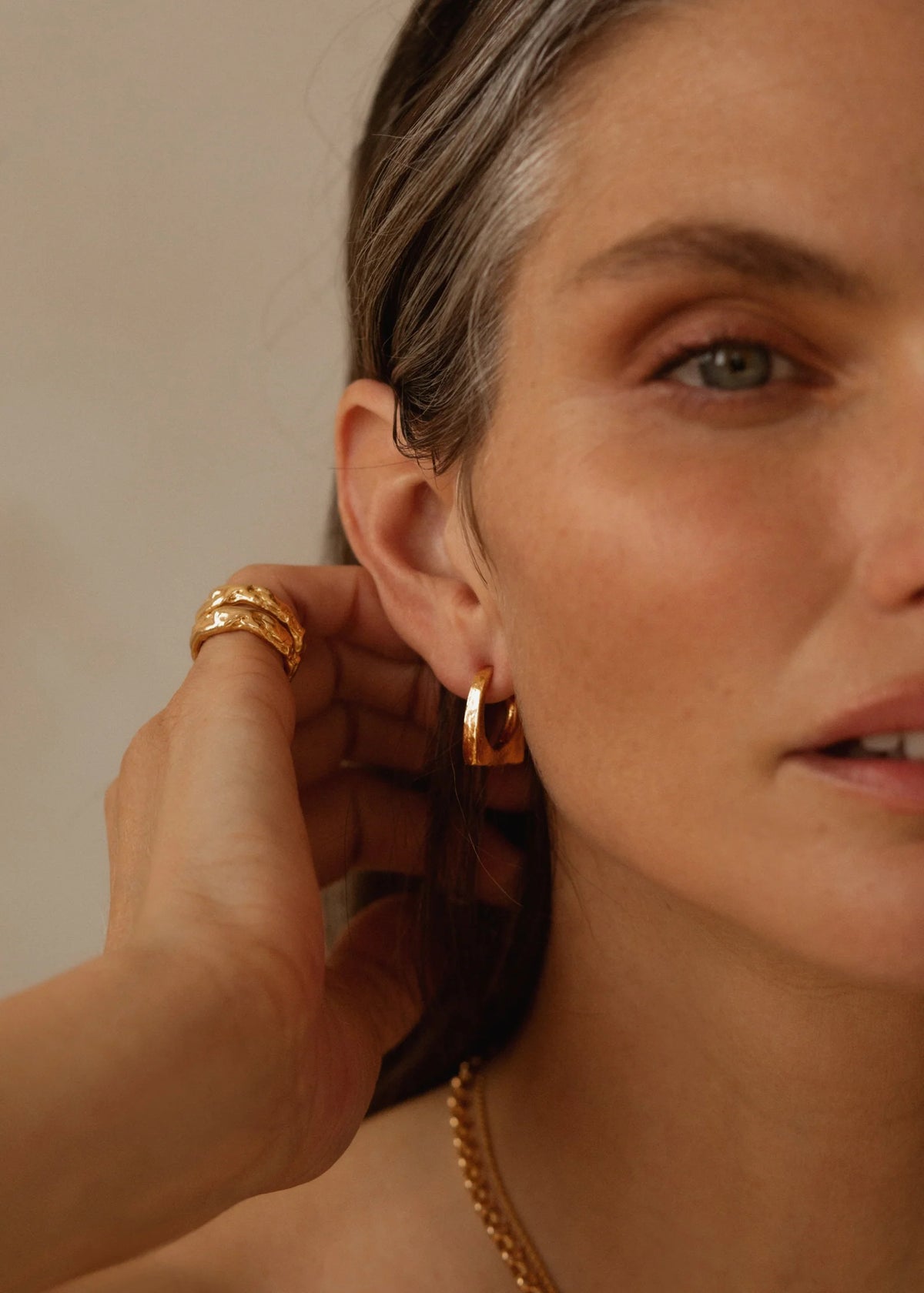Pamela Card Temple of Ceres Earrings - Gold