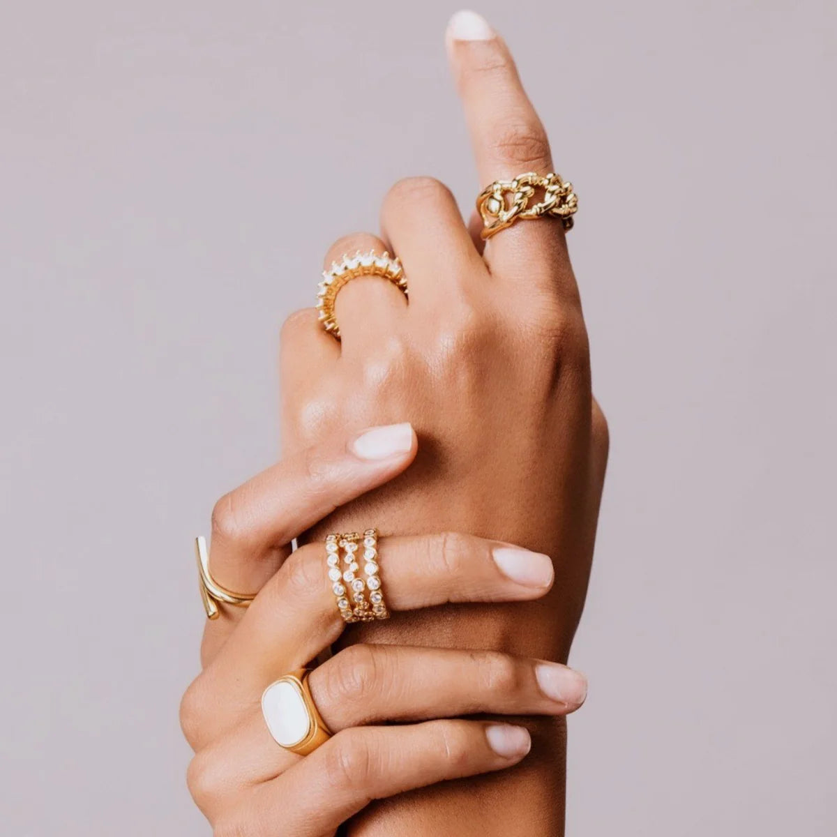 Sahira Celeste Eternity Ring - Gold