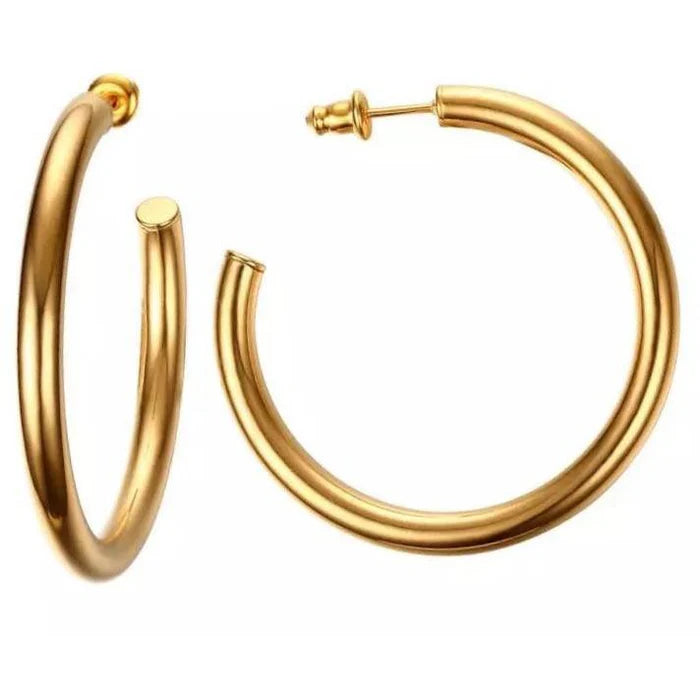 Clara Hoop 1.4 Inches - Gold