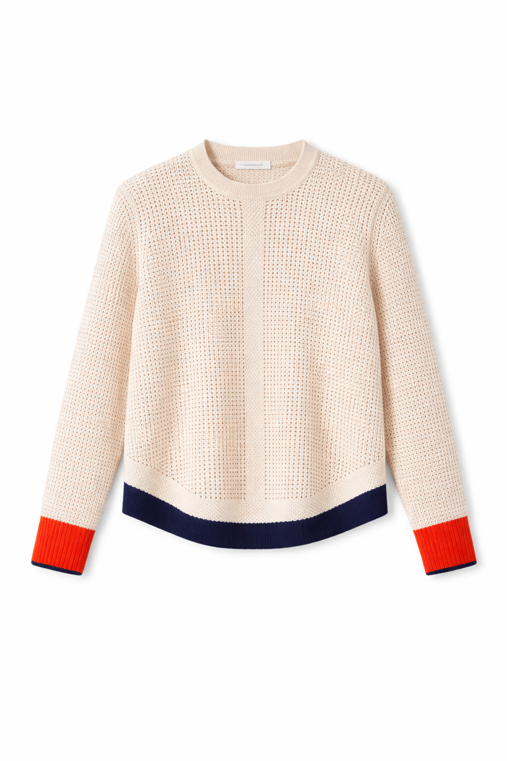 Autumn Cashmere Mesh Shirttail Crew