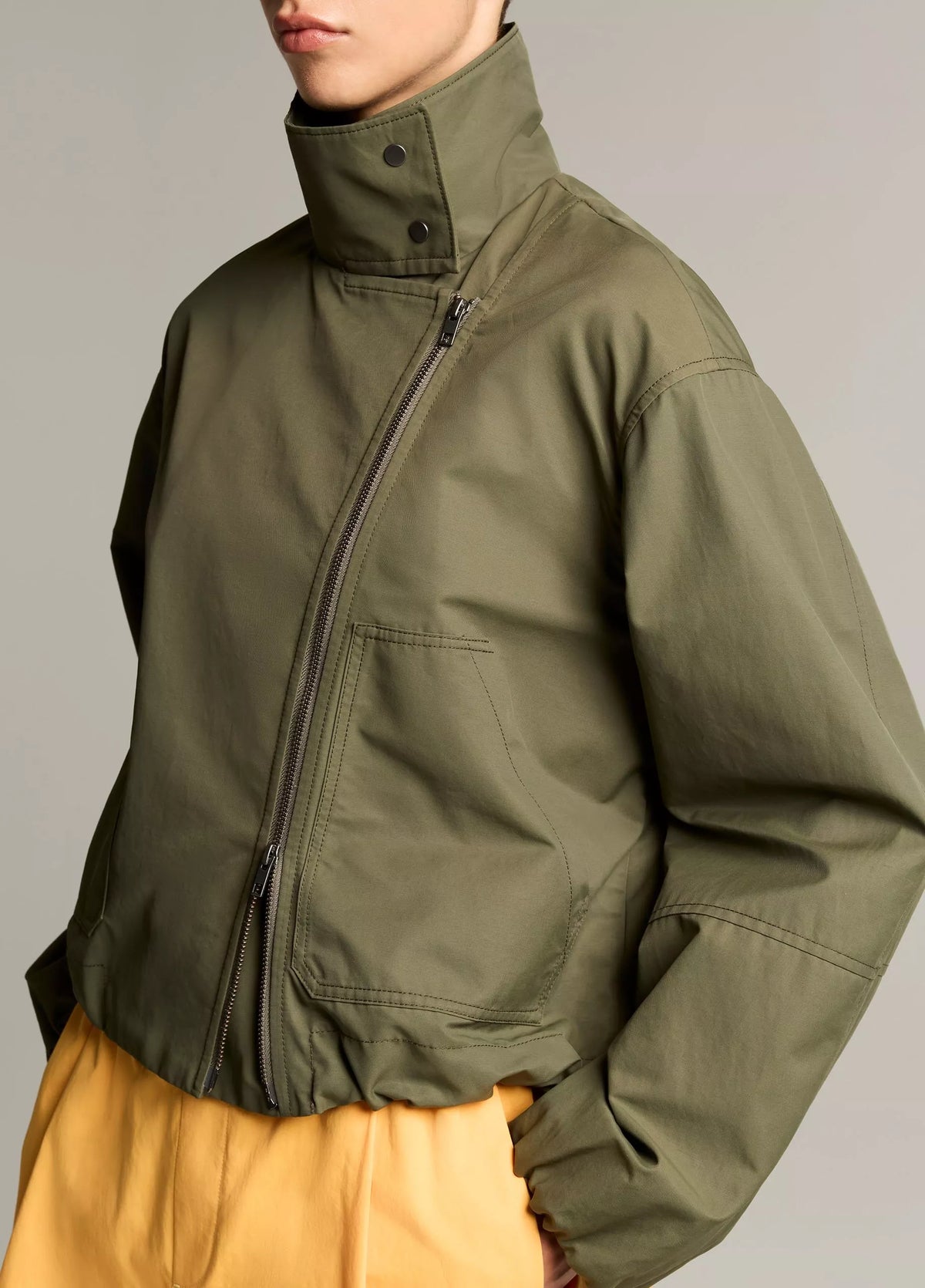 Vince Sculpted Cotton-Blend Parachute Jacket