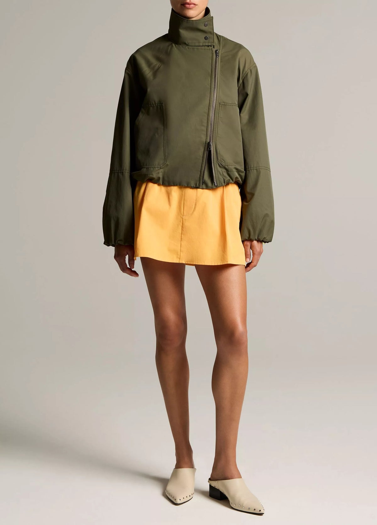 Vince Sculpted Cotton-Blend Parachute Jacket
