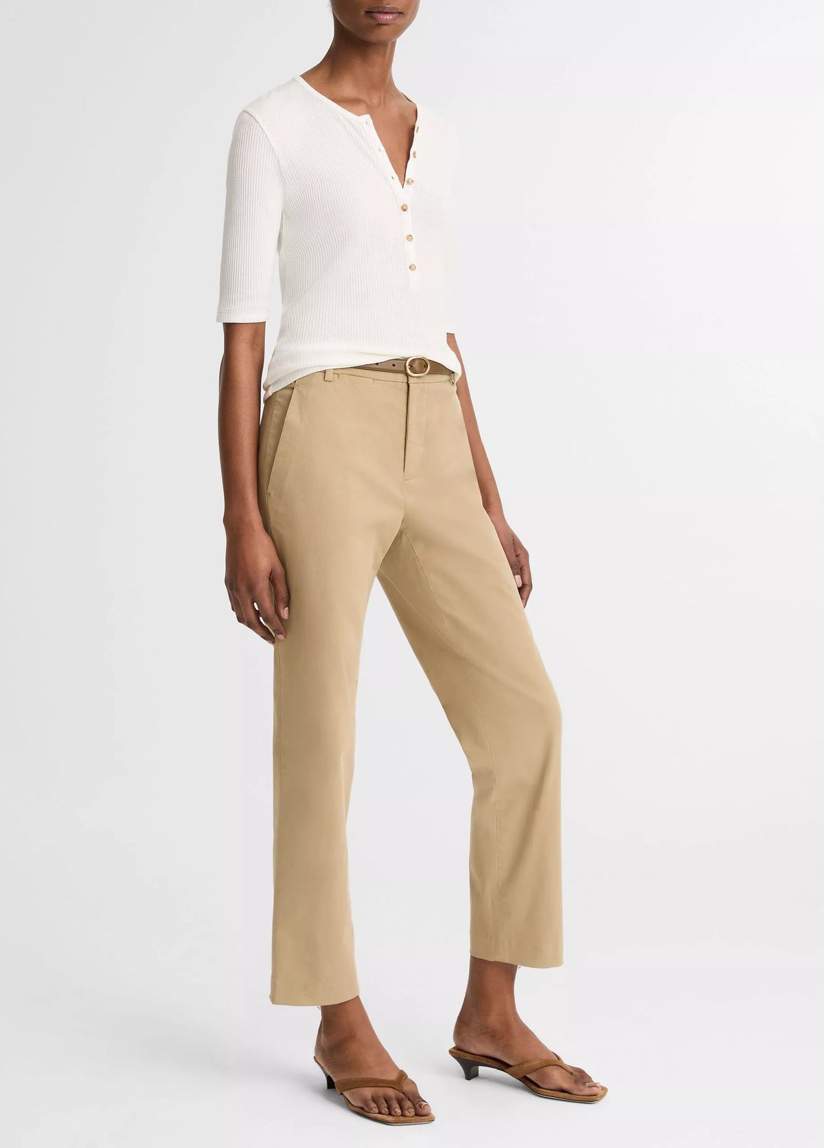 Vince Avery Mid-Rise Italian Stretch-Cotton Chino Pant