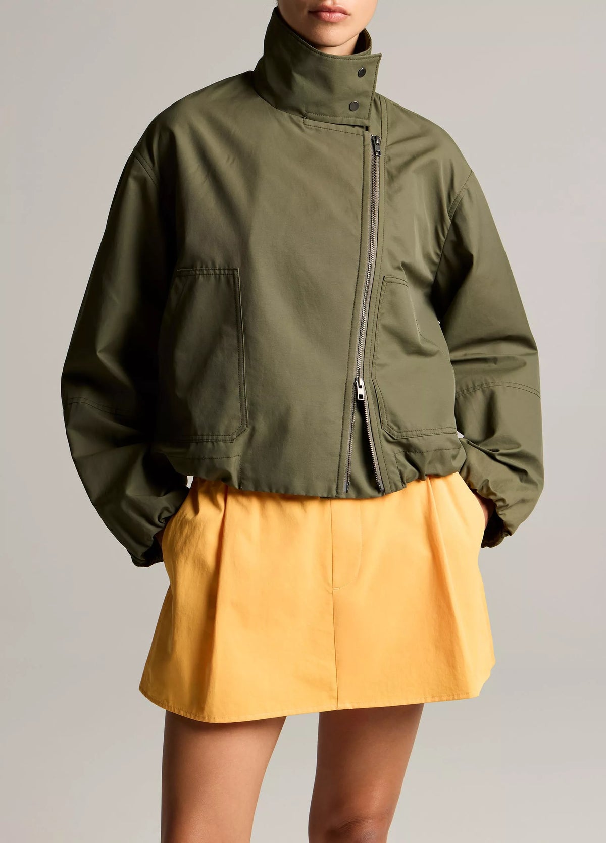Vince Sculpted Cotton-Blend Parachute Jacket