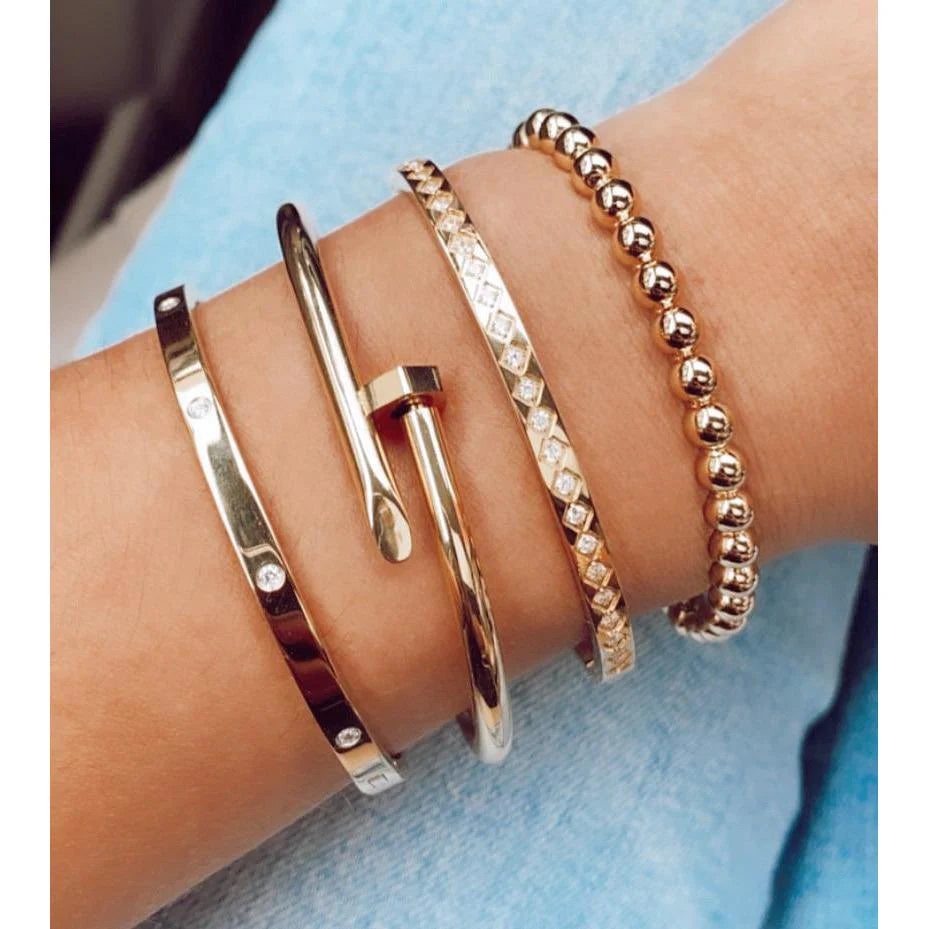 Sahira Elsie Stackable Bracelet - Gold