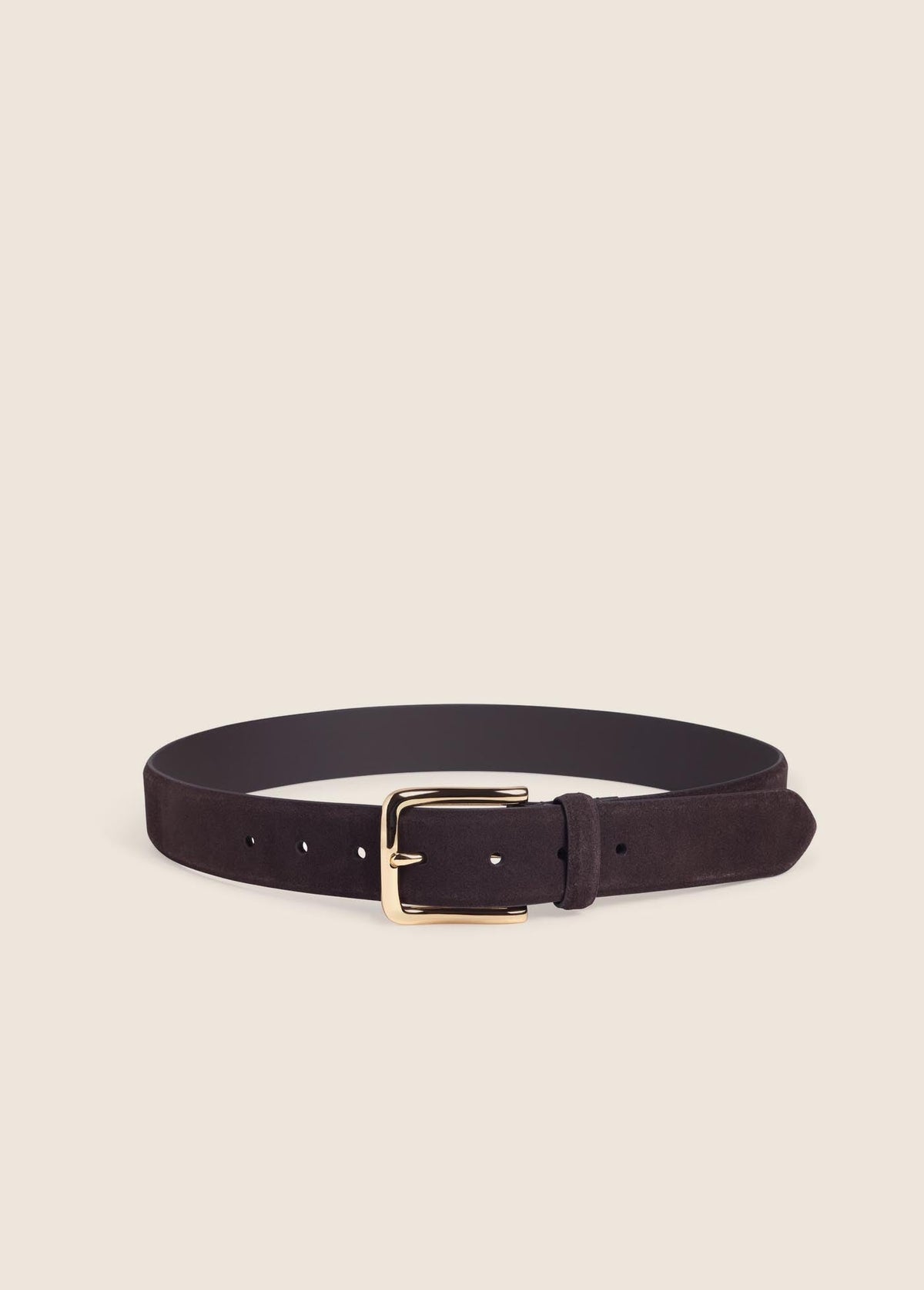 Favorite Daughter The Suede Heritage Belt - Brown/Antique Brass