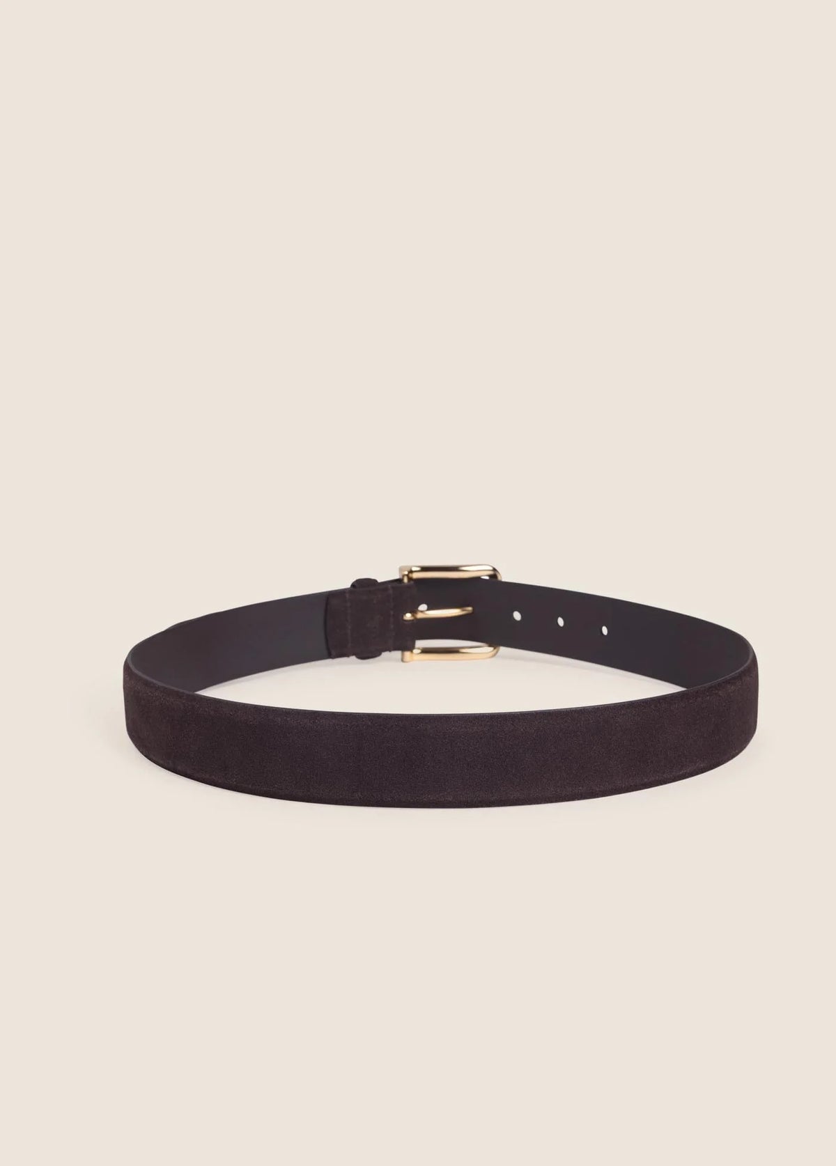 Favorite Daughter The Suede Heritage Belt - Brown/Antique Brass