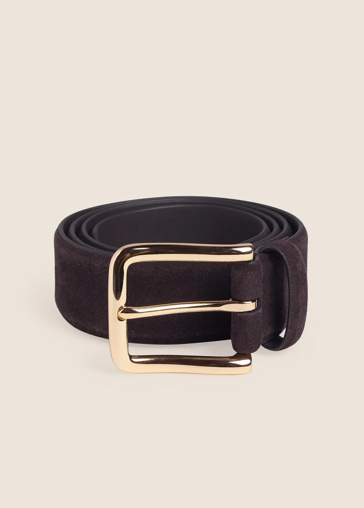 Favorite Daughter The Suede Heritage Belt - Brown/Antique Brass