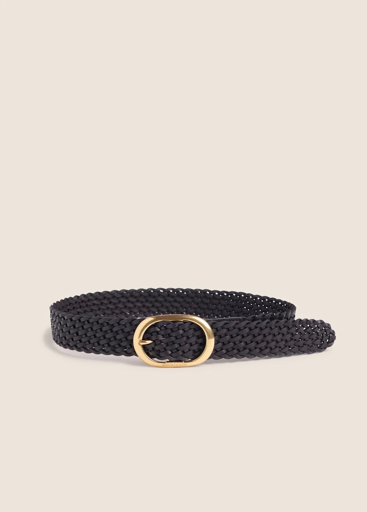 Favorite Daughter The Woven Jean Belt - Brown/Antique Brass
