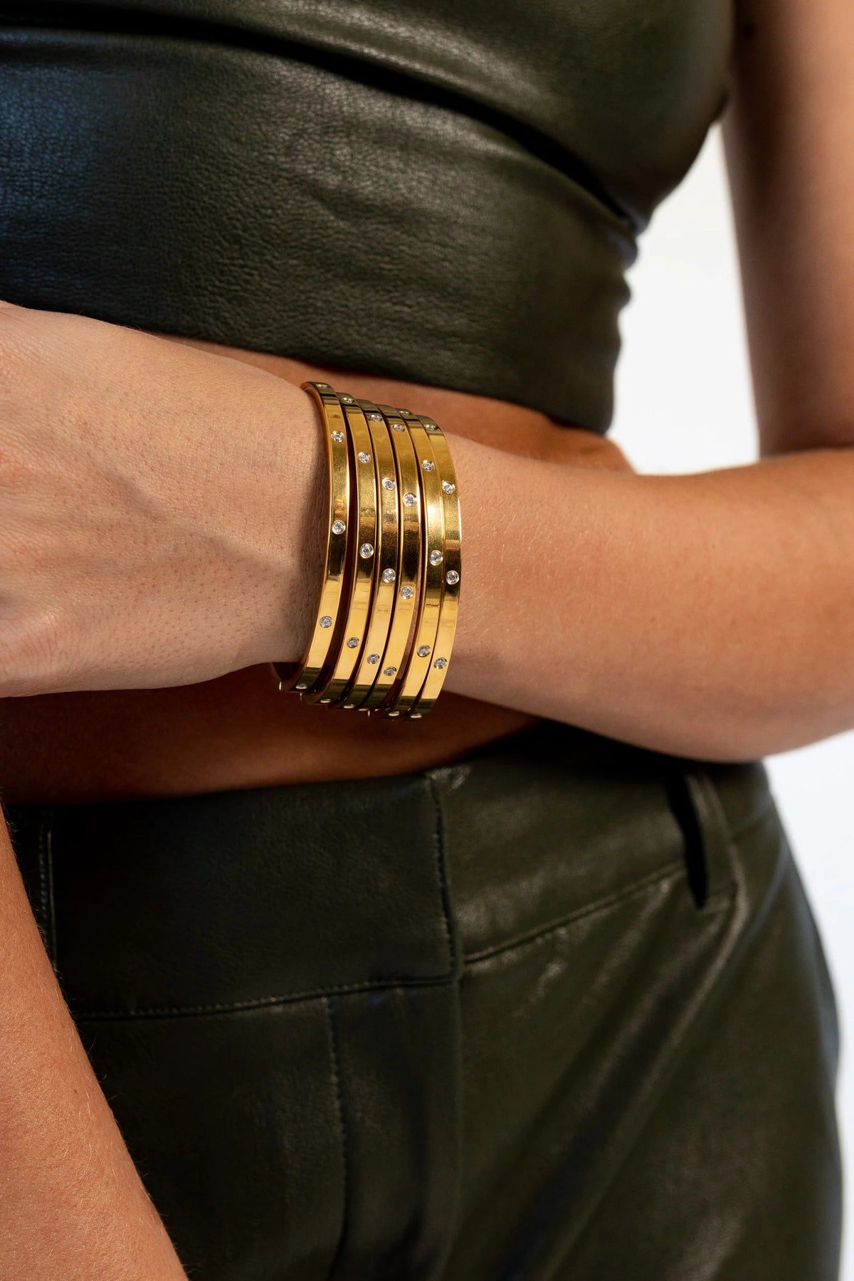 Sahira Elsie Stackable Bracelet - Gold
