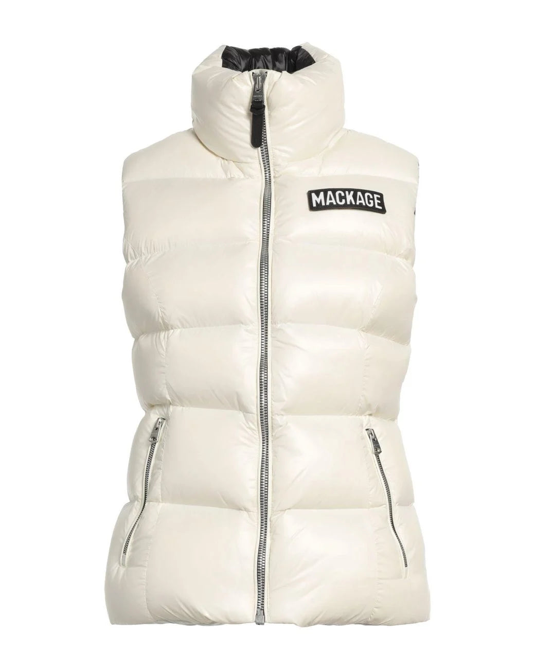 Mackage Chaya-Glo High-Gloss Shell Down Vest - Cream