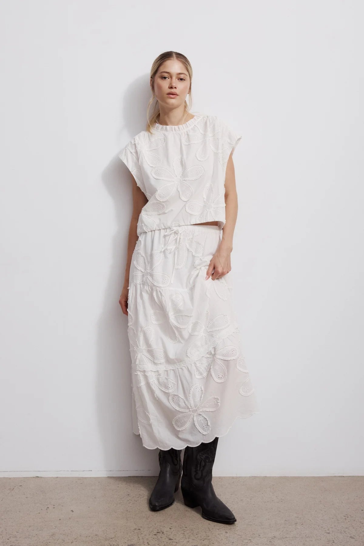 Melissa Nepton Flori Off white Skirt - Embro