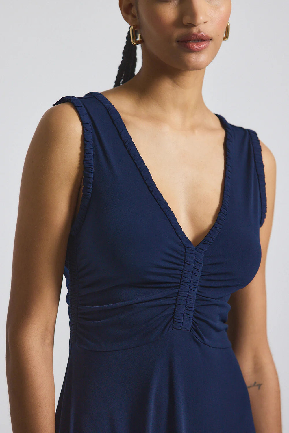 Misha Matte Jersey Ruched Dress