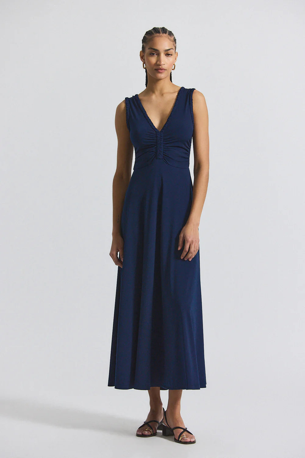Misha Matte Jersey Ruched Dress
