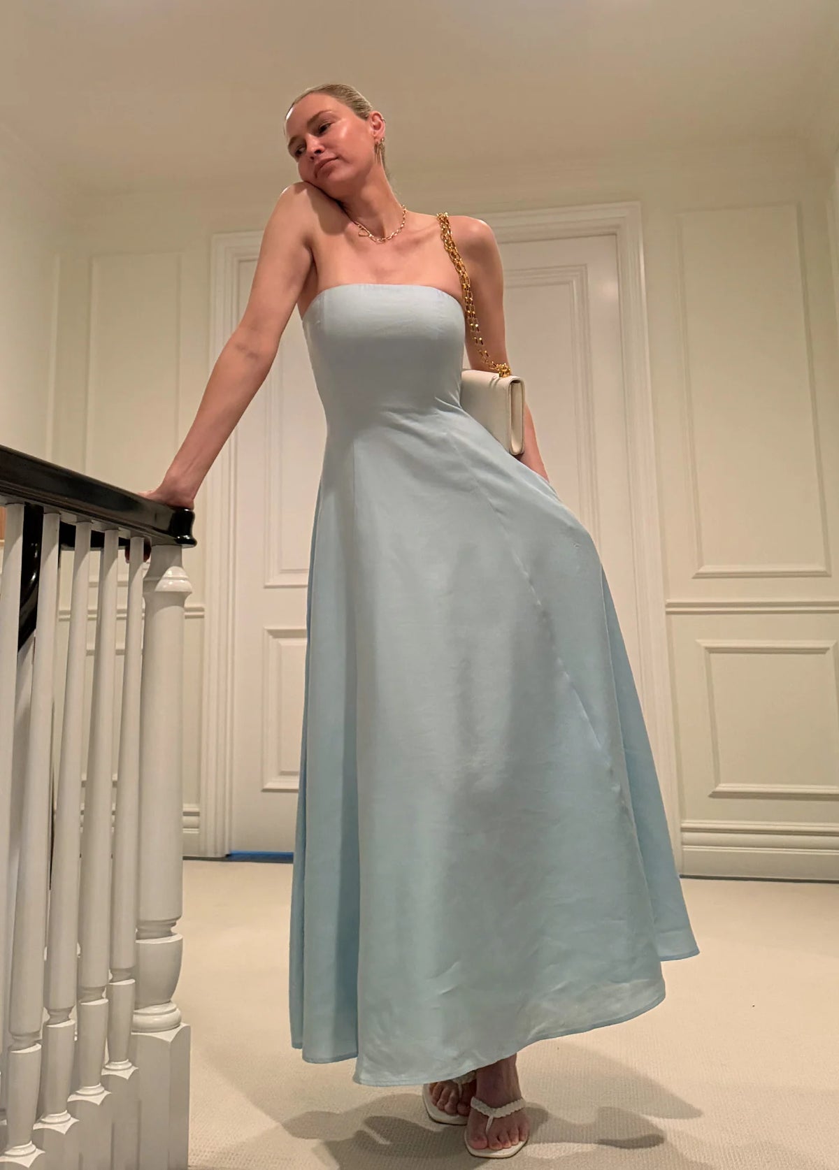 Favorite Daughter The Favorite Linen Dress - Aqua