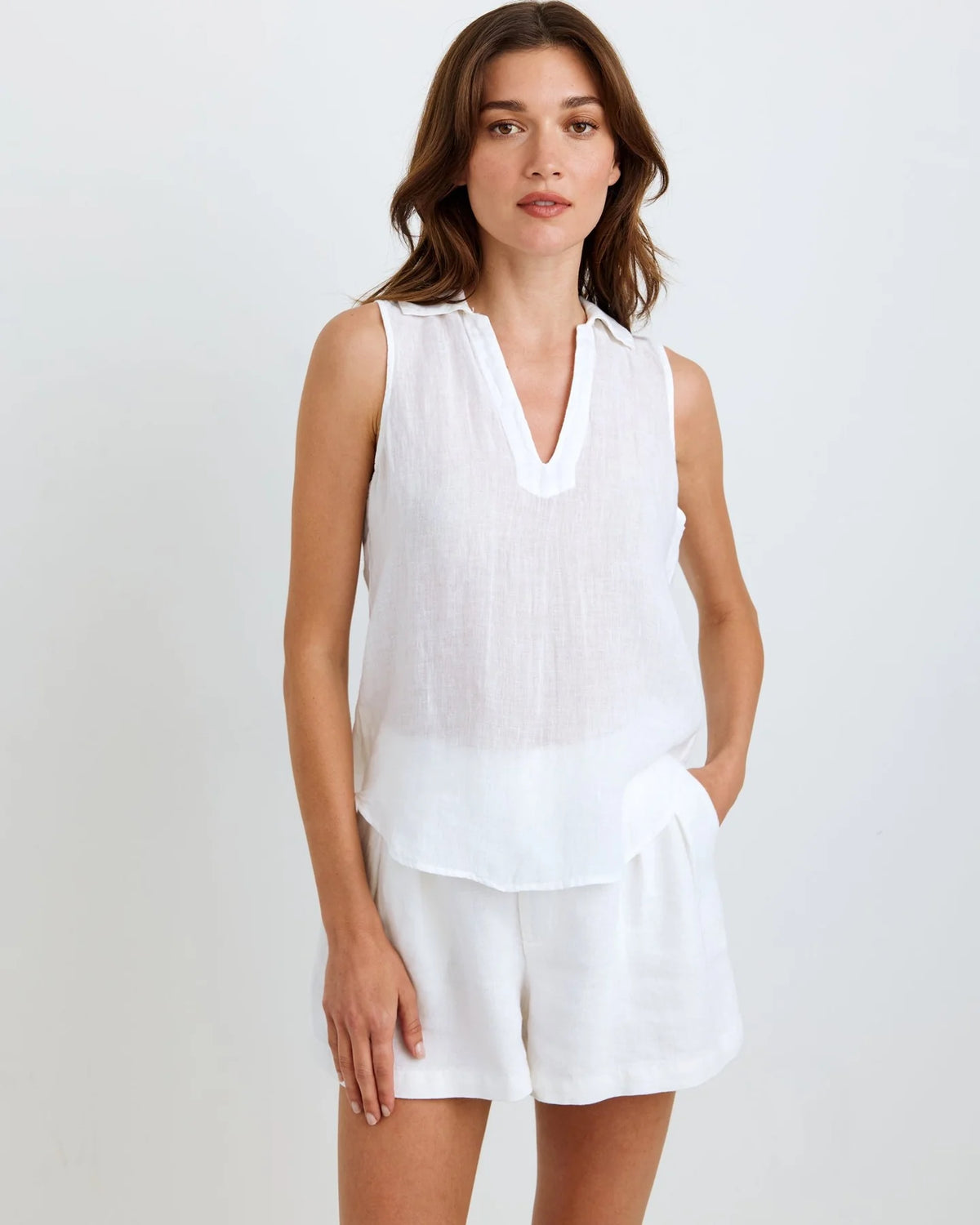 Bella Dahl Sleeveless Linen Pullover